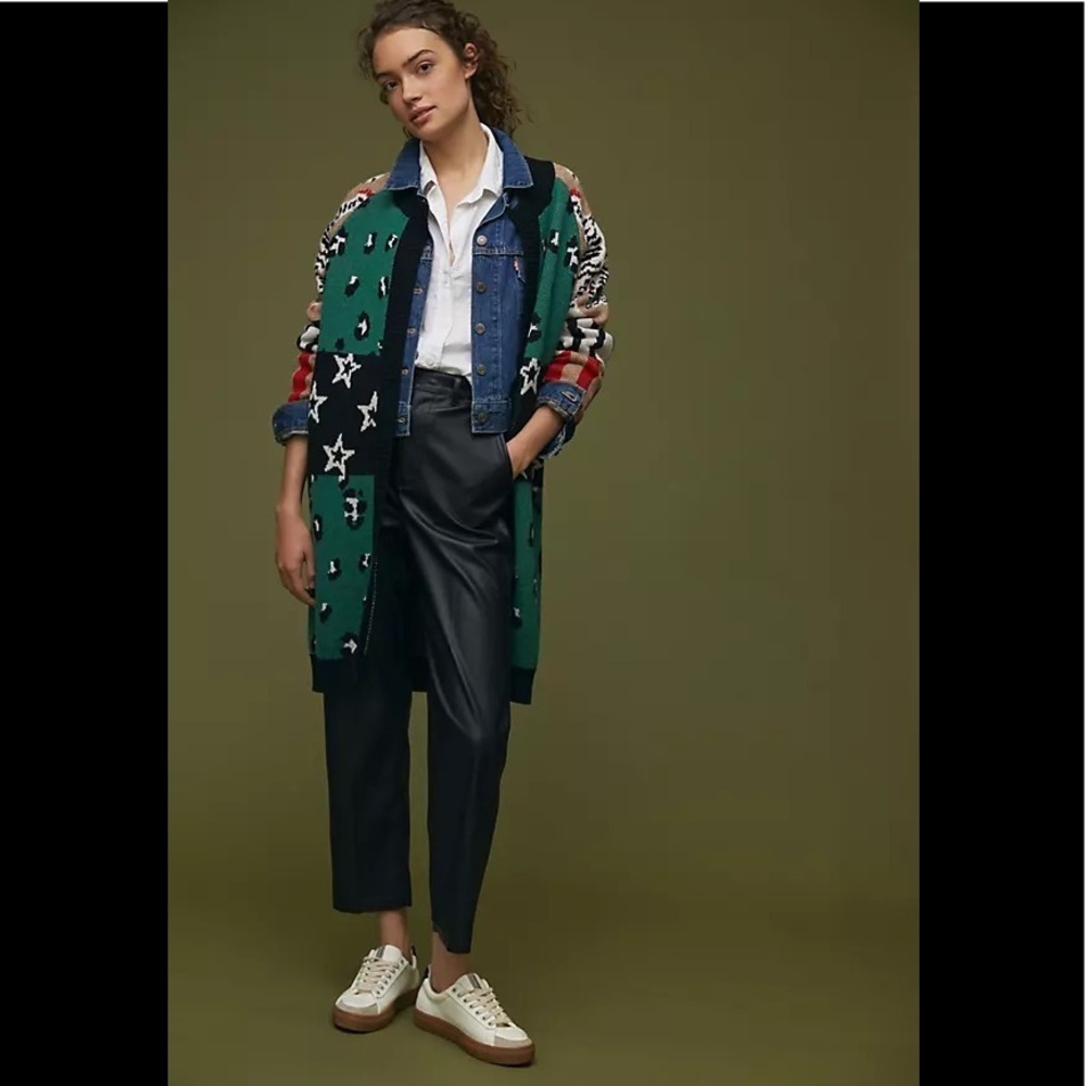 NWT Anthropologie Vilagallo Starry Leopard Cardigan Small